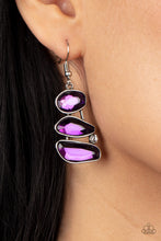 Load image into Gallery viewer, Gem Galaxy - Purple Rhinestone Earrings - The Jazzy T Collections
