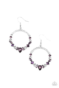 Revolutionary Refinement - Purple Rhinestone Earrings - The Jazzy T Collections