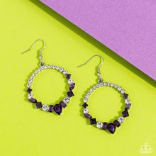 Load image into Gallery viewer, Revolutionary Refinement - Purple Rhinestone Earrings - The Jazzy T Collections
