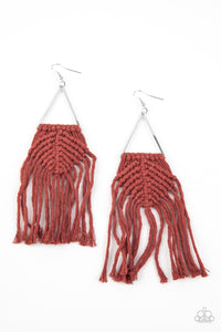 Macrame Jungle - Brown Earrings - The Jazzy T Collections