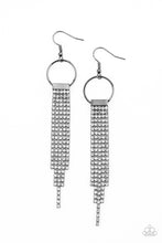 Load image into Gallery viewer, Paparazzi Jewelry Tapered Twinkle - Black &amp; White Rhinestone Earring
