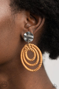 Whimsically Wicker - Brown Earring - The Jazzy T Collections