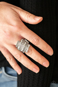 Paparazzi Jewelry Hear Me UPROAR - White Rhinestone Ring