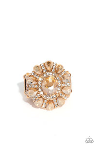 GLIMMER and Spice - Gold Floral Ring - The Jazzy T Collections