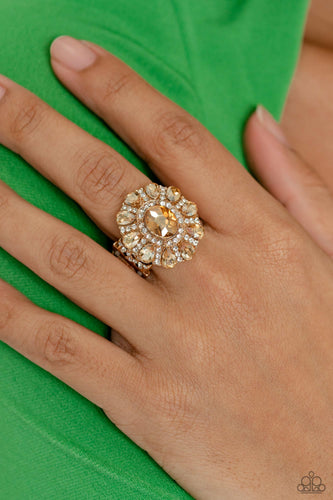 GLIMMER and Spice - Gold Floral Ring - The Jazzy T Collections