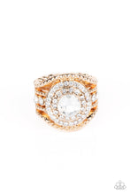 Load image into Gallery viewer, Understated Drama - Gold &amp; Rhinestone Ring - The Jazzy T Collections
