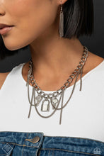 Load image into Gallery viewer, Against the LOCK - Silver Necklace Paparazzi Accessories
