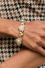 Load image into Gallery viewer, Heartfelt Heirloom - Gold Bracelet Paparazzi Accessories
