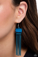 Load image into Gallery viewer, Dreaming Of TASSELS - Blue Earrings Paparazzi Accessories
