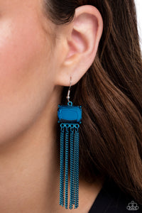 Dreaming Of TASSELS - Blue Earrings Paparazzi Accessories