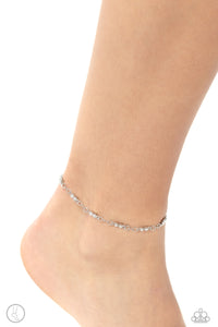 Simple Sass - White Anklet Paparazzi Accessories