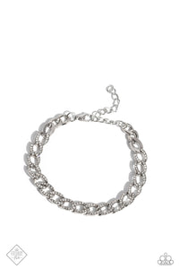 Freethinking Finish - White Bracelet Paparazzi Accessories