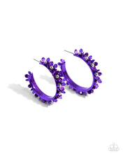 Load image into Gallery viewer, Fashionable Flower Crown - Purple Earrings Paparazzi Accessories
