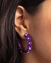 Load image into Gallery viewer, Fashionable Flower Crown - Purple Earrings Paparazzi Accessories
