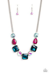 Elevated Edge - Multi Rhinestone Necklace - Life Of The Party March 2023 - The Jazzy T Collections