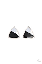 Load image into Gallery viewer, Kaleidoscopic Collision - Black &amp; White Earrings - The Jazzy T Collections
