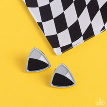 Load image into Gallery viewer, Kaleidoscopic Collision - Black &amp; White Earrings - The Jazzy T Collections
