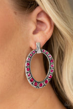 Load image into Gallery viewer, All For Glow - Pink Rhinestone Earring - Paparazzi Accessories
