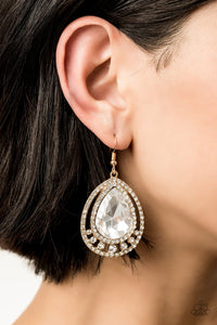 Paparazzi Jewelry All Rise For Her Majesty Gold Earring