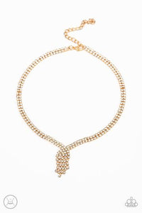 Paparazzi Jewelry Ante Up Gold Choker Necklace