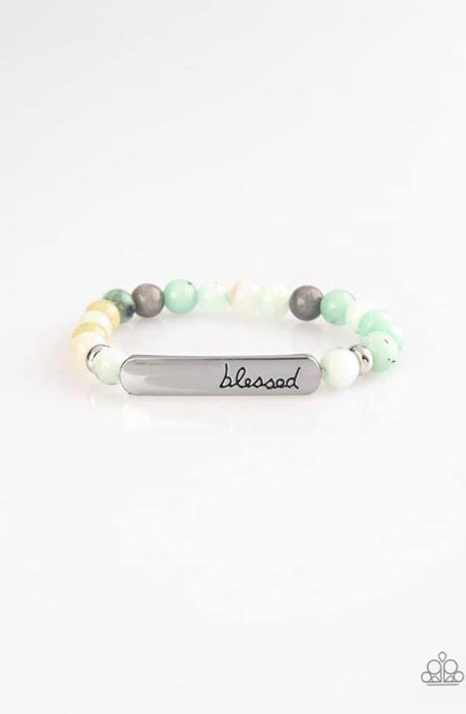 Paparazzi Born Blessed - Green Bracelet Paparazzi Accessories