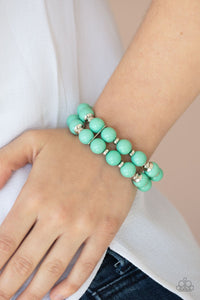 Paparazzi Jewelry Bubble Blast-Off Green Bracelet