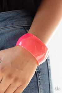 Paparazzi Jewelry Fluent in Flamboyance Pink Cuff Bracelet