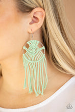 Load image into Gallery viewer, Paparazzi Macrame, Myself and I Green Earring
