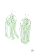 Load image into Gallery viewer, Paparazzi Macrame, Myself and I Green Earring
