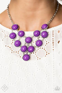 Paparazzi Pop You lar Demand Purple Necklace