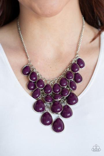 Paparazzi Shop Til You Teardrop Purple Necklace