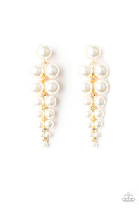 Paparazzi Jewelry Totally Tribeca Gold White Pearl Post Earring  - The Jazzy T Collections