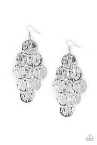 Paparazzi Jewelry Uptown Edge Silver Dangle Earring  - The Jazzy T Collections